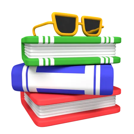 Libro y gafas  3D Icon