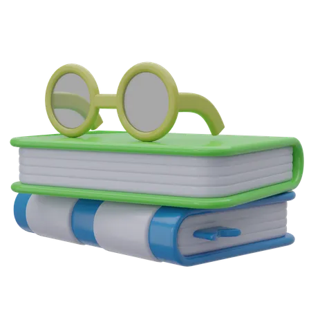 Libro y gafas  3D Icon