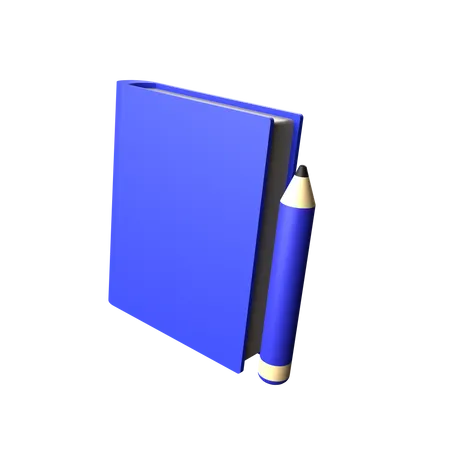 Libro y lápiz  3D Icon