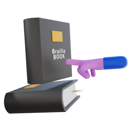 Libros braille  3D Illustration