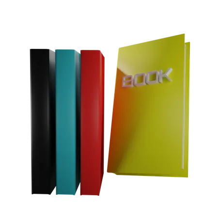 Libros de colores  3D Icon