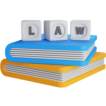 Libros con dados de ley  3D Icon