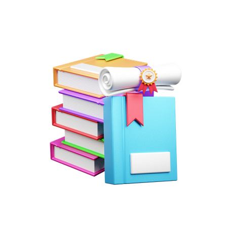 Libros de graduacion  3D Icon