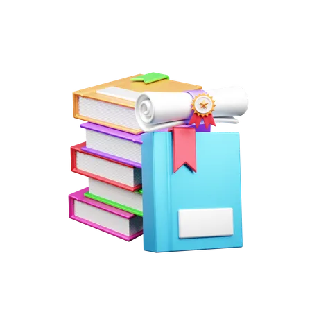 Libros de graduacion  3D Icon