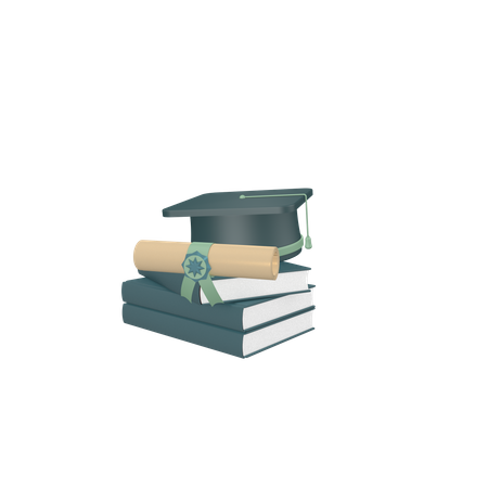 Libros de graduacion  3D Icon