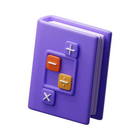 Libros de matematicas  3D Icon