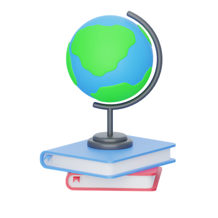 Libros del globo  3D Icon