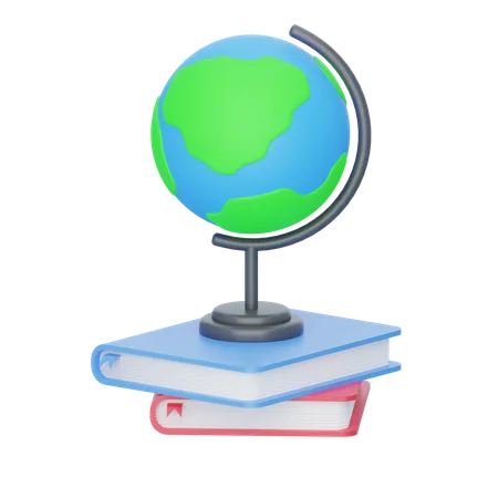 Libros del globo  3D Icon