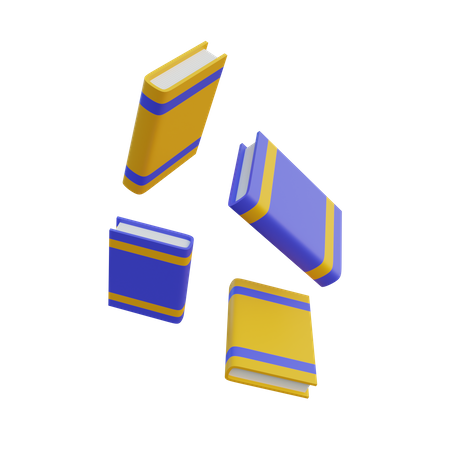 Libros cayendo  3D Icon