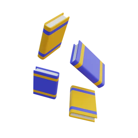 Libros cayendo  3D Icon