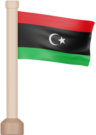 Libya Flag 3D Icon
