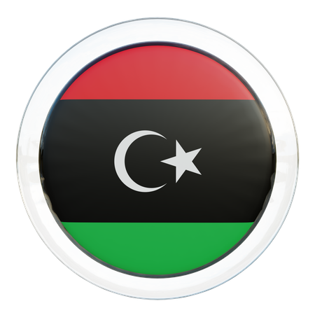 Libya Round Flag  3D Icon