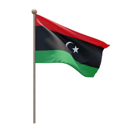 Libyen fahnenmast  3D Icon