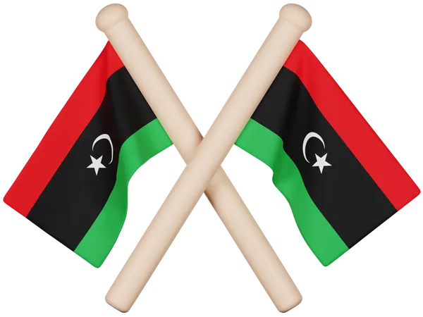 Libyen flagge  3D Icon