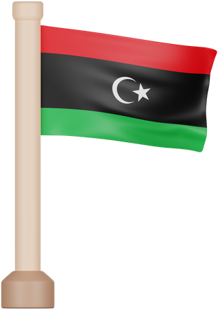 Libyen flagge  3D Icon