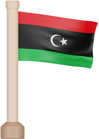 Libyen flagge  3D Icon