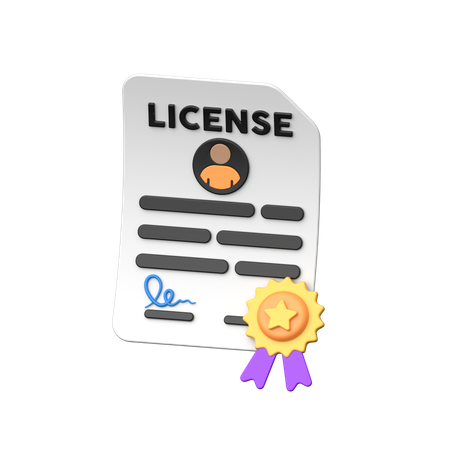 Licença  3D Icon