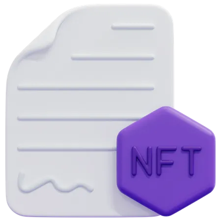 Licença nft  3D Icon