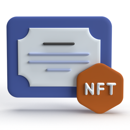 Licença nft  3D Icon