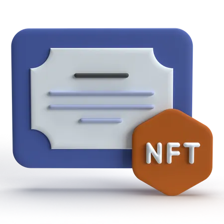 Licença nft  3D Icon