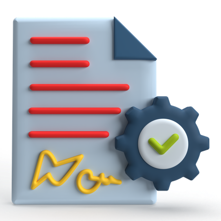 Licence  3D Icon