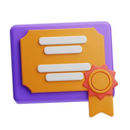 Licence  3D Icon