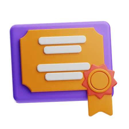 Licence  3D Icon