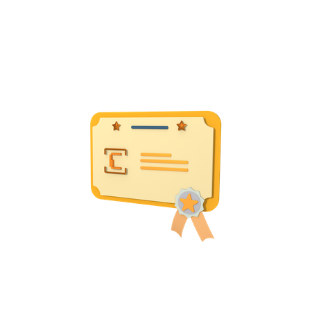 Licence  3D Icon