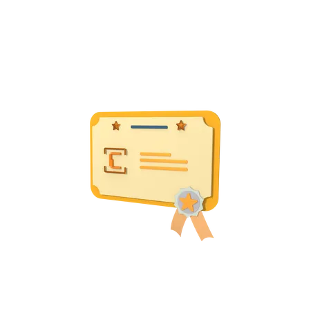 Licence  3D Icon