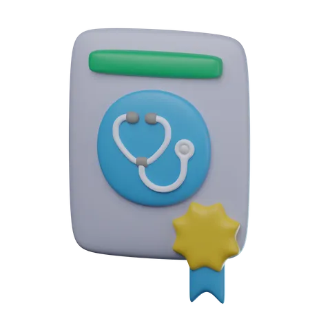 Licencia medica  3D Icon