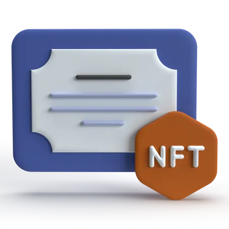 Licencia nft  3D Icon