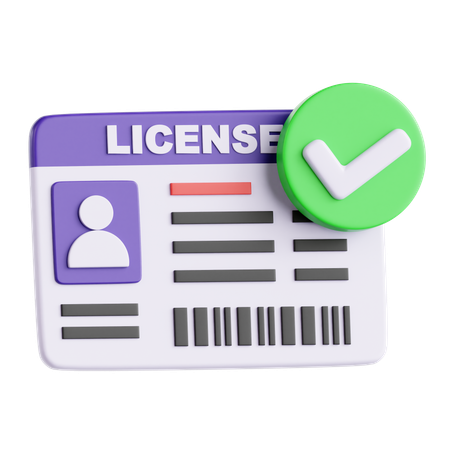 License Granted  3D Icon