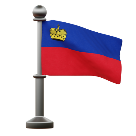 Lichenstein Flag  3D Icon