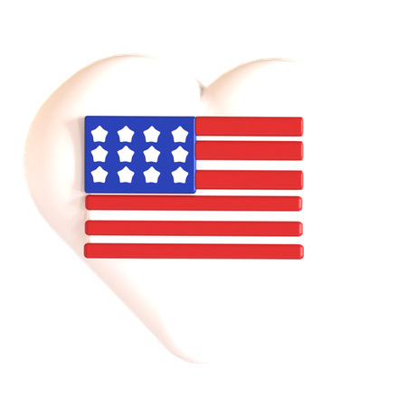 Liebe amerika  3D Icon