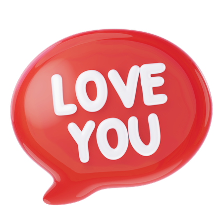 Ich liebe dich, Blase  3D Icon