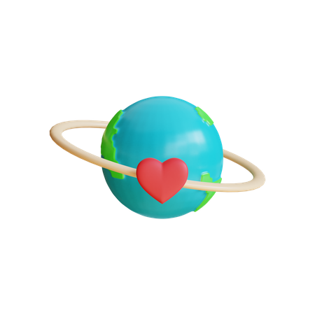 Liebe Erde  3D Illustration
