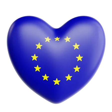 Liebe die Europäische Union  3D Icon