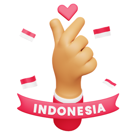 Liebe indonesien  3D Icon