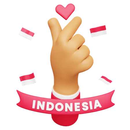 Liebe indonesien  3D Icon