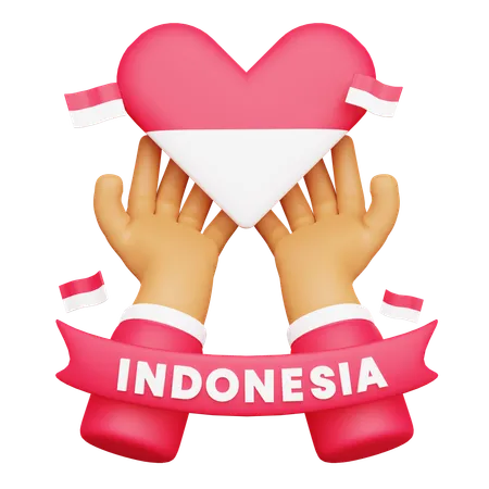 Liebe indonesien  3D Icon