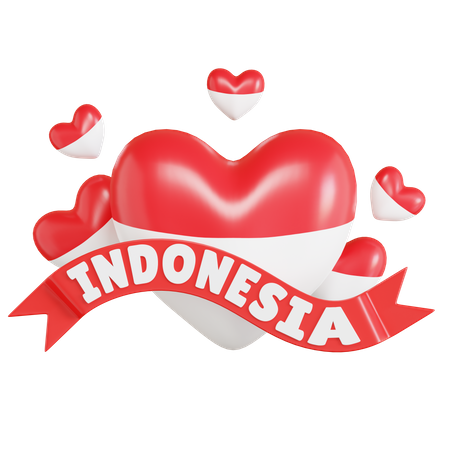 Liebe indonesien  3D Icon