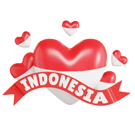 Liebe indonesien  3D Icon