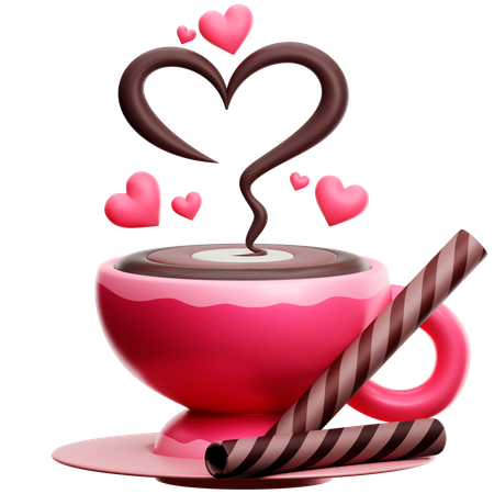 Liebe kaffeetasse  3D Icon