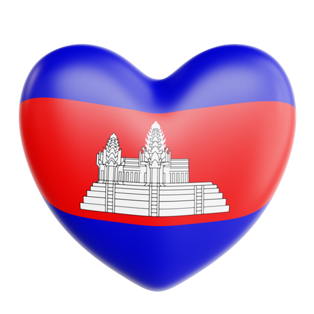 Liebe Kambodscha  3D Icon