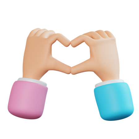 Liebe macht Handbewegung  3D Icon