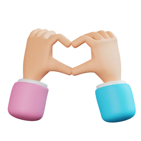 Liebe macht Handbewegung  3D Icon