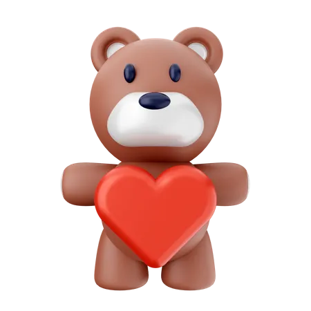 Liebe teddy  3D Icon