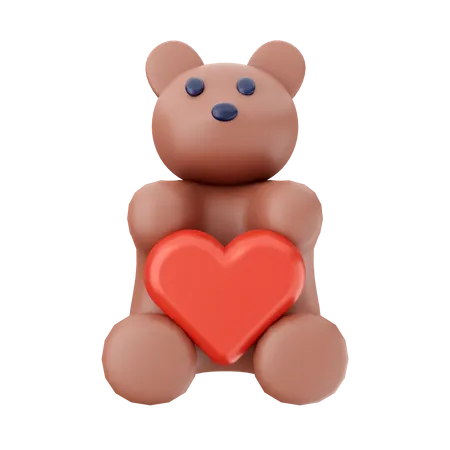 Liebe teddy  3D Icon