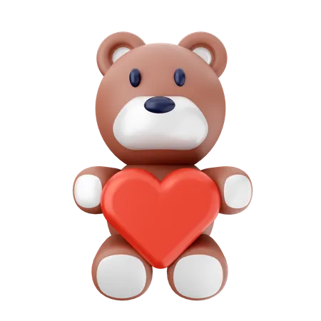 Liebe Teddybär  3D Icon