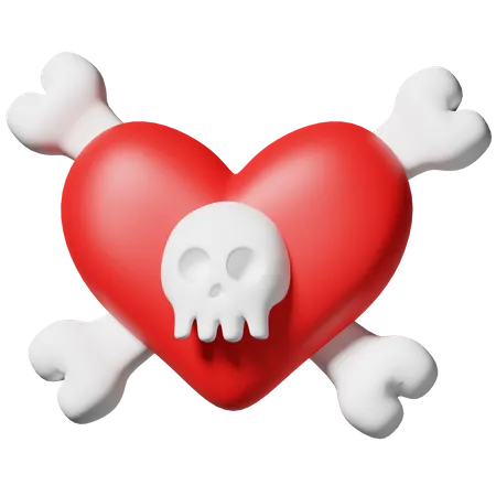 Liebe und Totenkopf  3D Icon